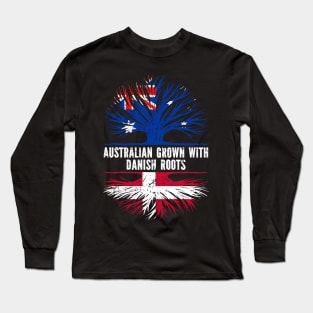 Australian Grown with danish Roots Australia Flag Long Sleeve T-Shirt